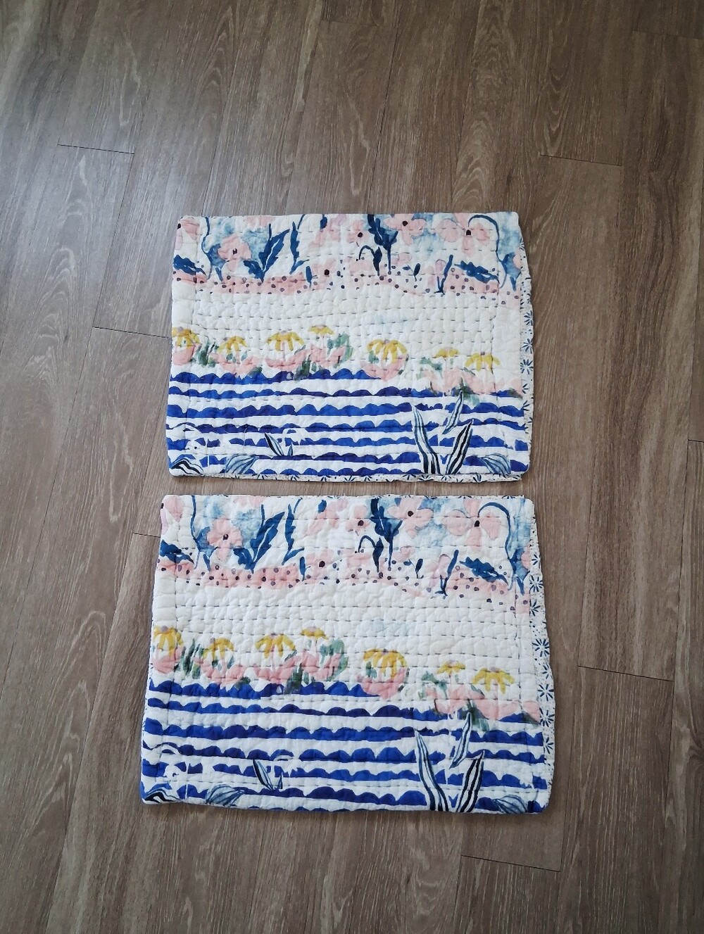 Anthropologie Rosalind Print Cotton Voile Quilted Shams - Picture 4 of 12